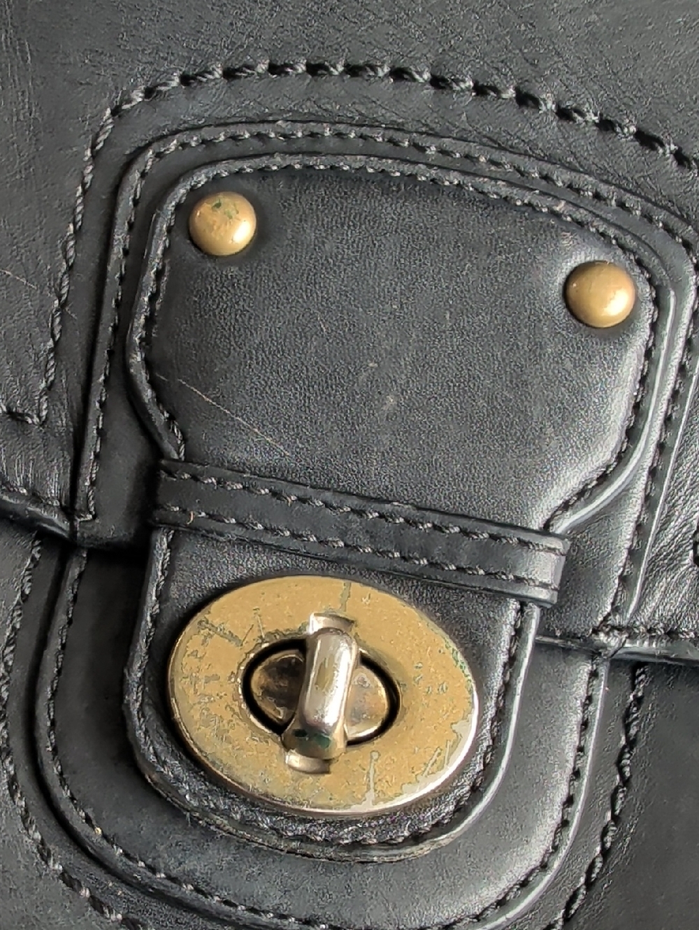 Coach Black Leather Willis Saddle Crossbody Bag - Picture 6 of 12